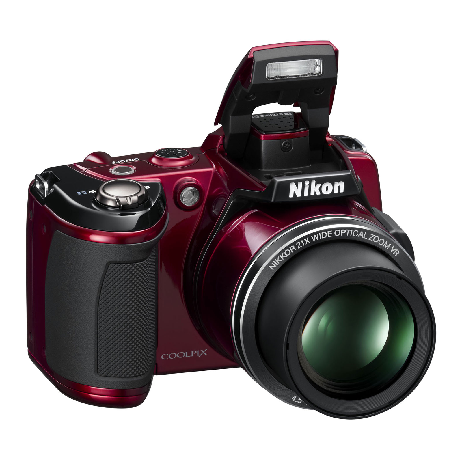 Nikon Coolpix L120 Rouge Appareil photo numérique Nikon sur