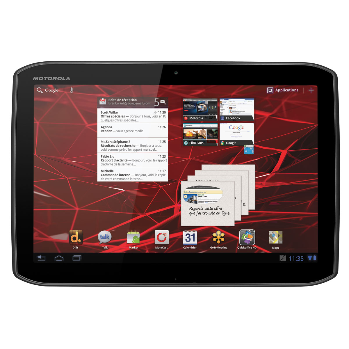Motorola XOOM 2 10" 16 Go Tablette tactile Motorola sur