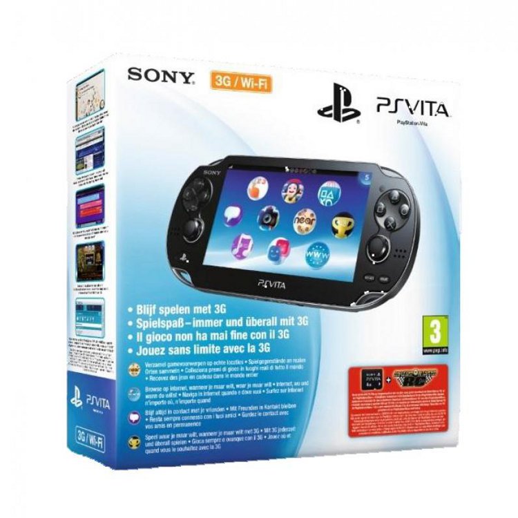 Sony PS Vita 3G Noire + Motorstorm RC + Carte Mémoire 4 Go