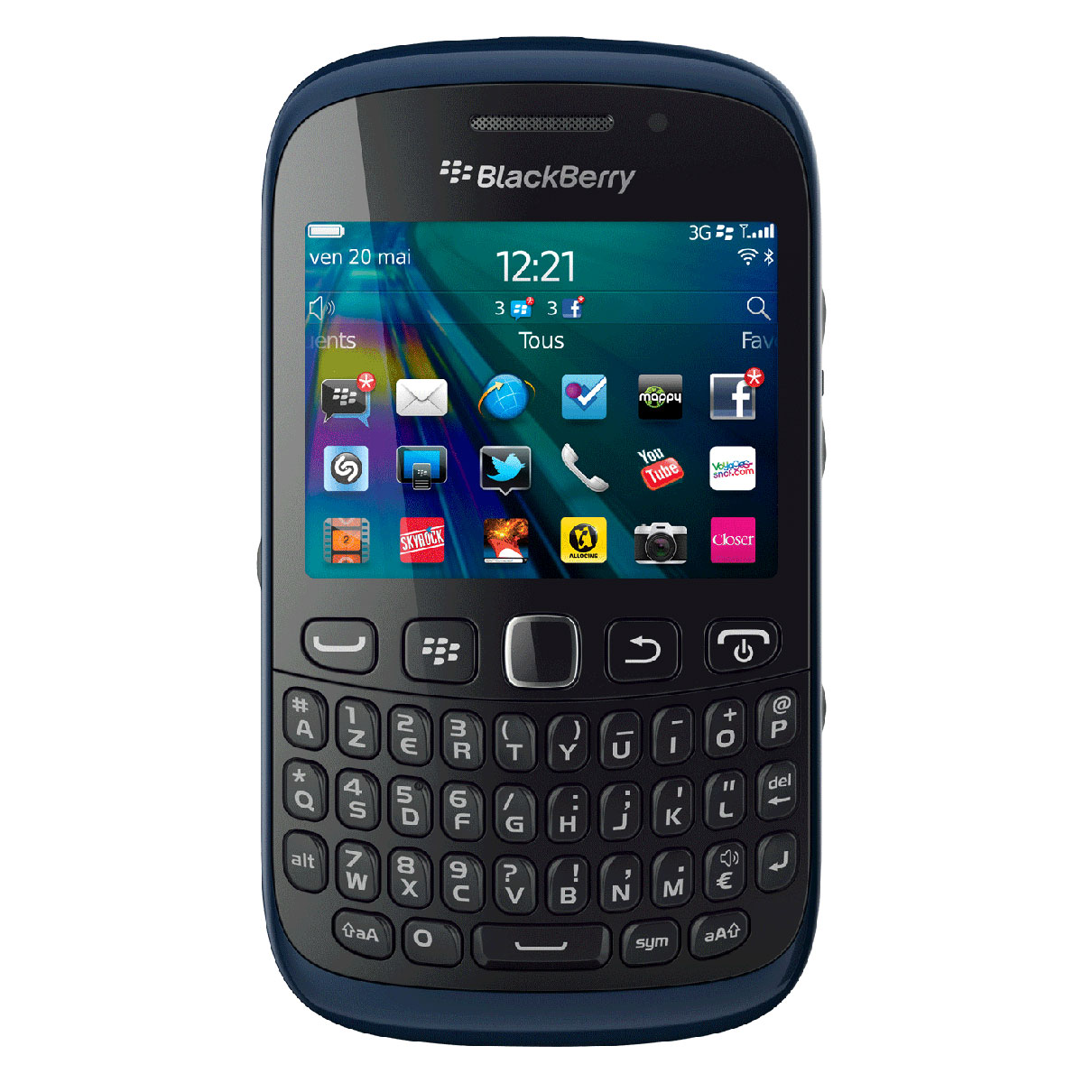 BlackBerry Curve 9320 AZERTY Bleu - Mobile & smartphone BlackBerry sur ...