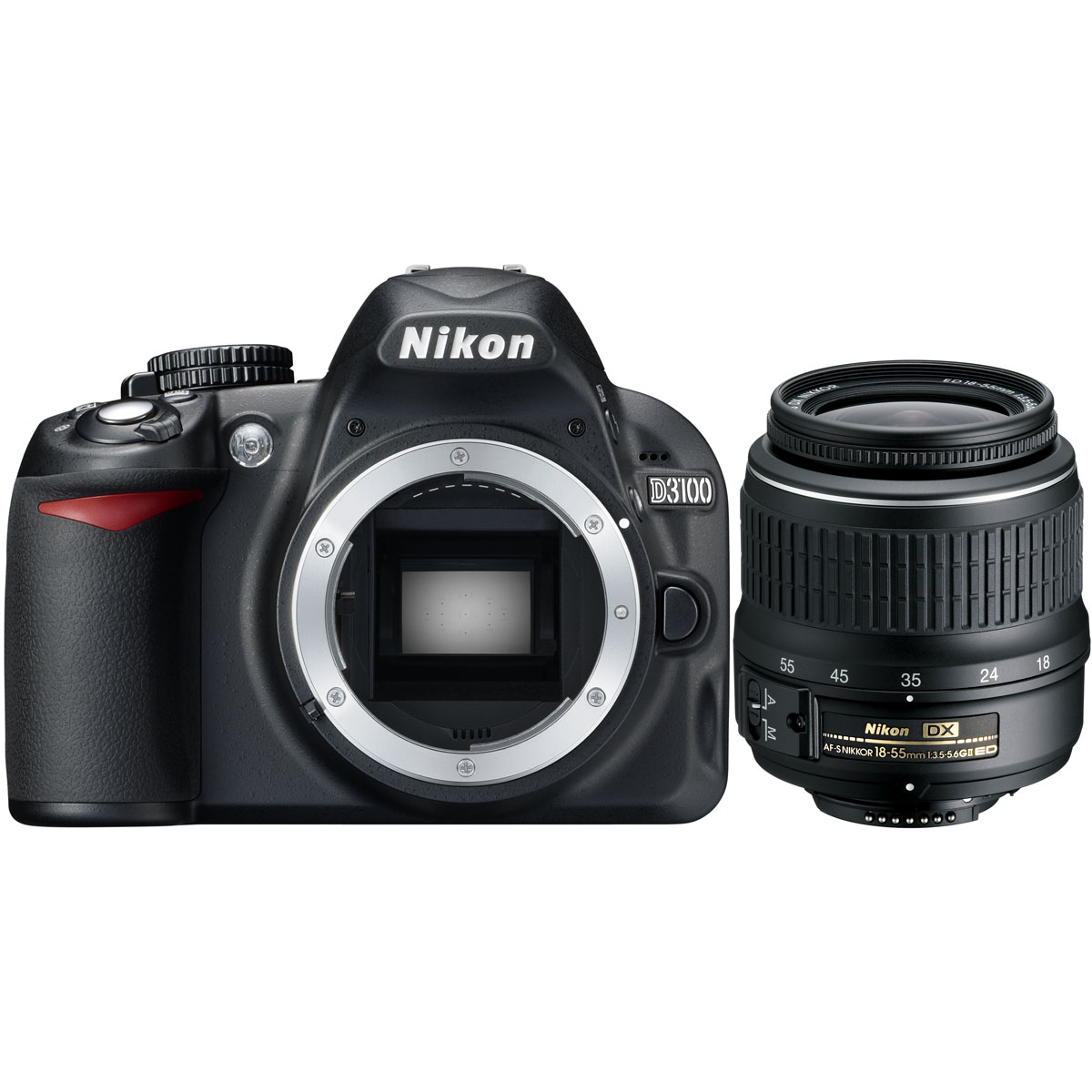 Nikon D3100 Objectif Af S Dx Nikkor 18 55mm F35 56gii Ed Appareil Photo Reflex Nikon Sur 