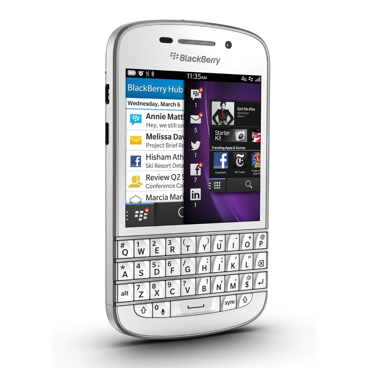 BlackBerry Q10 QWERTY Blanc Mobile & smartphone BlackBerry sur