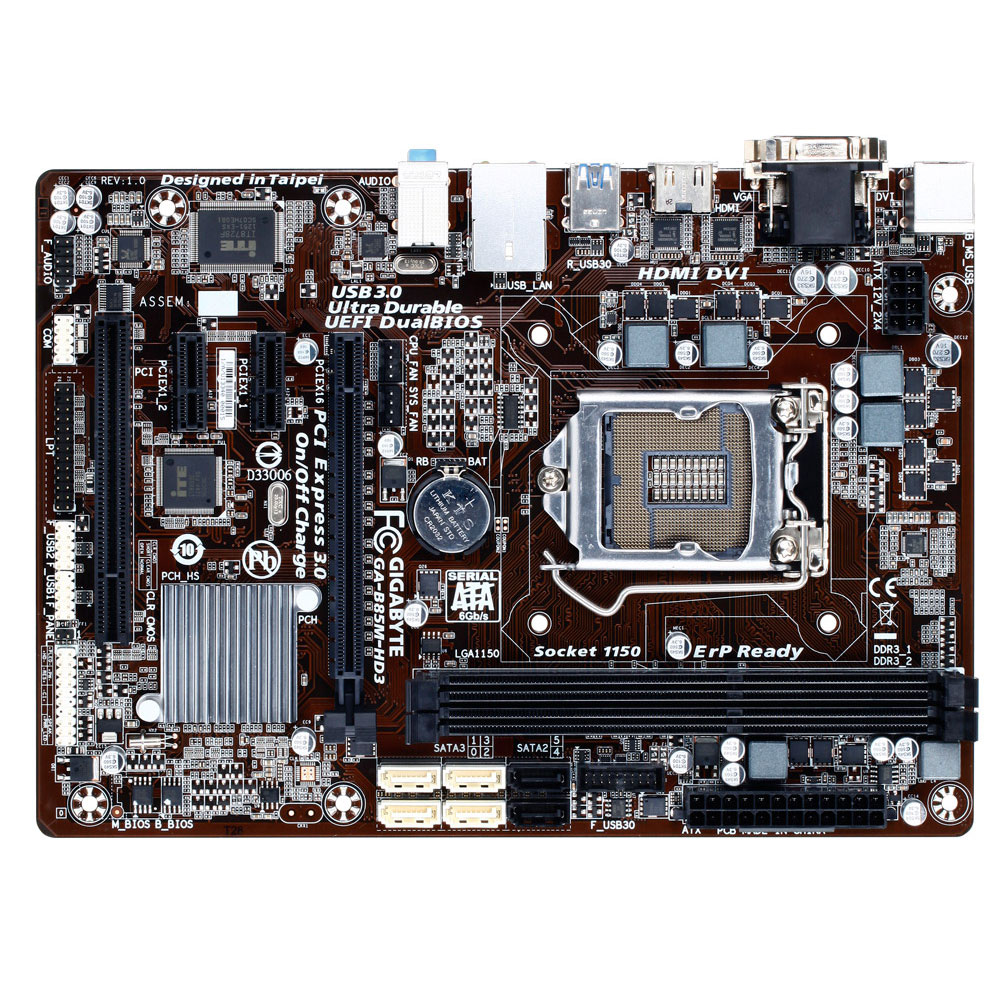 Gigabyte ga b85m hd3 не запускается