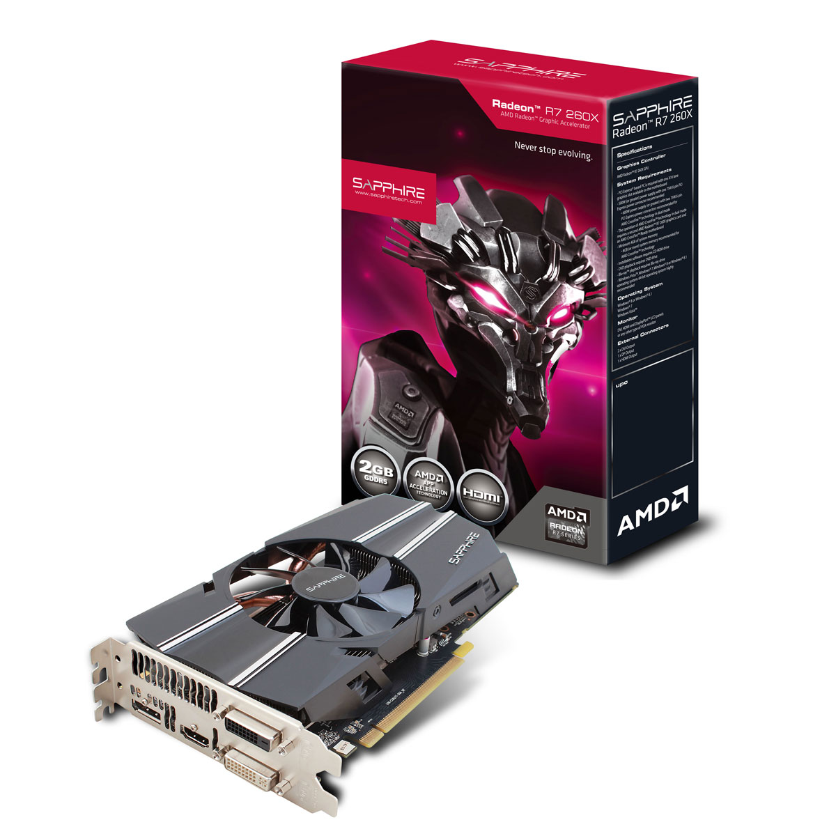 Sapphire Radeon R7 260X 2G GDDR5 OC - Carte graphique SAPPHIRE sur LDLC.com