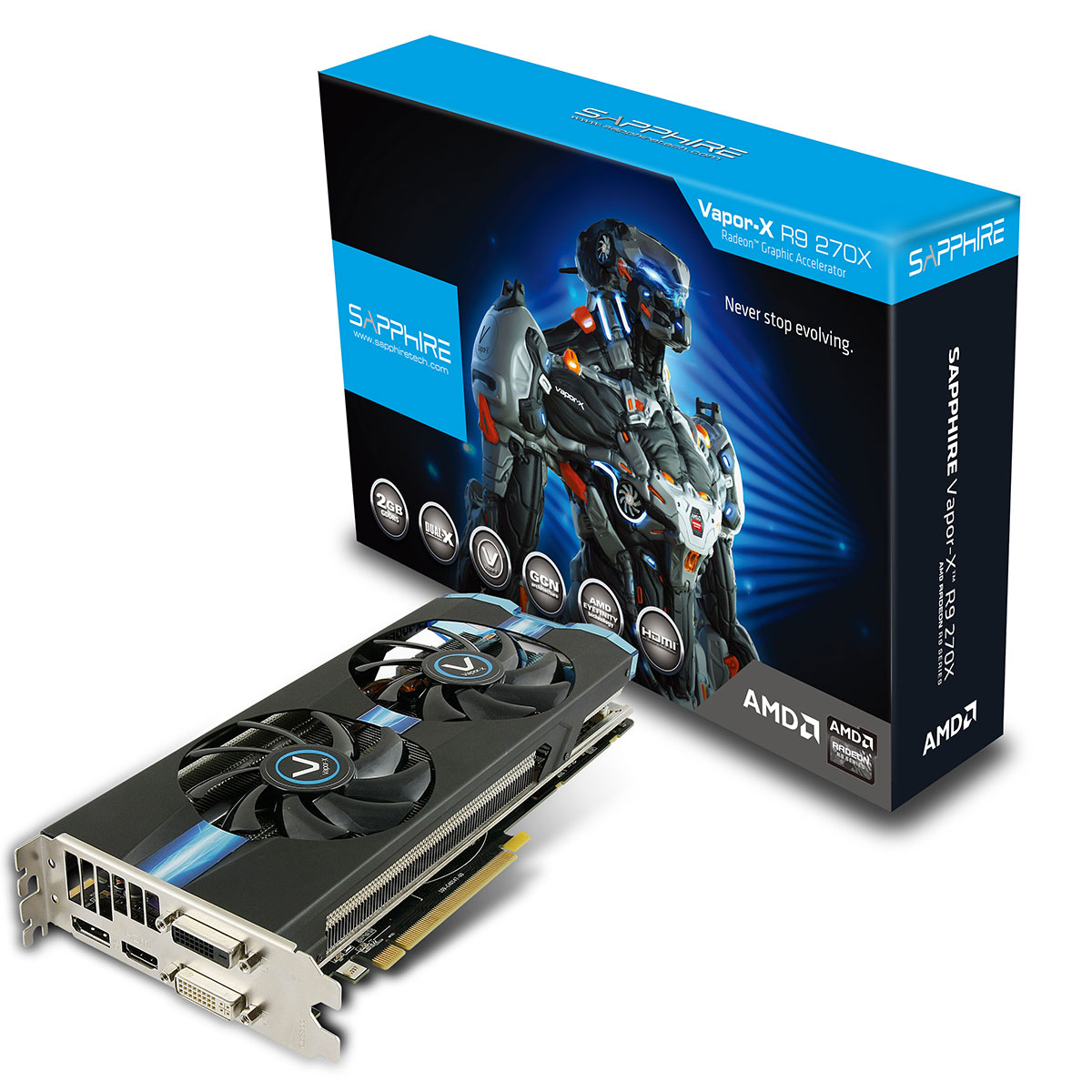 Sapphire Radeon R9 270X Vapor-X 2G GDDR5 OC - Carte graphique SAPPHIRE ...