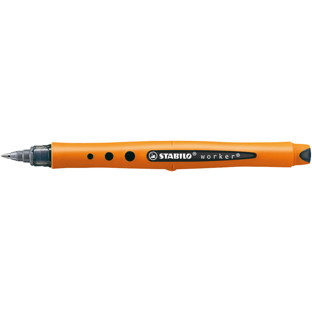 STABILO Worker Stylo Roller Pointe Medium - Lot De 2 Bleu/Noir