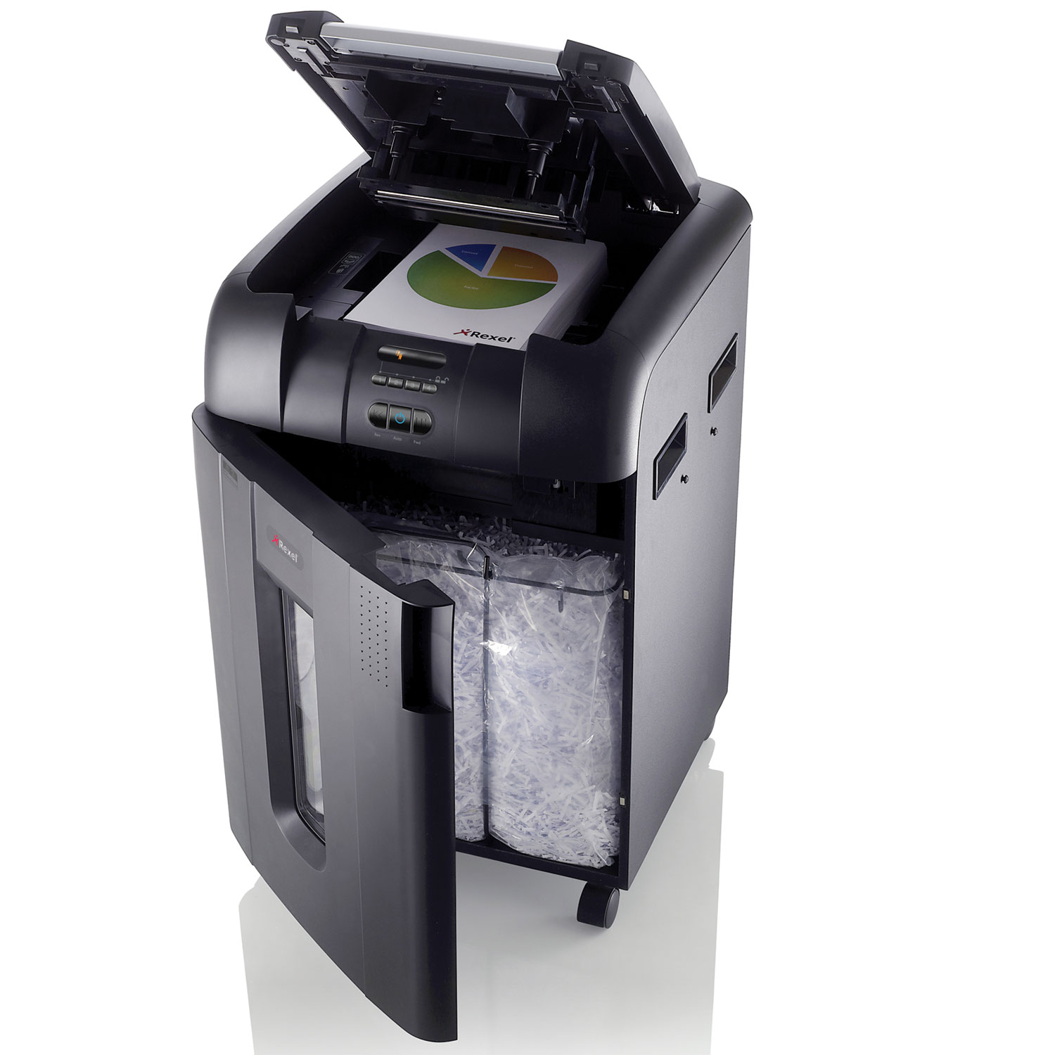 Destructeur Rexel Momentum X415 - Coupe Croisée 17-15 Feuilles, Corbeille 23L - Idéal Bureau