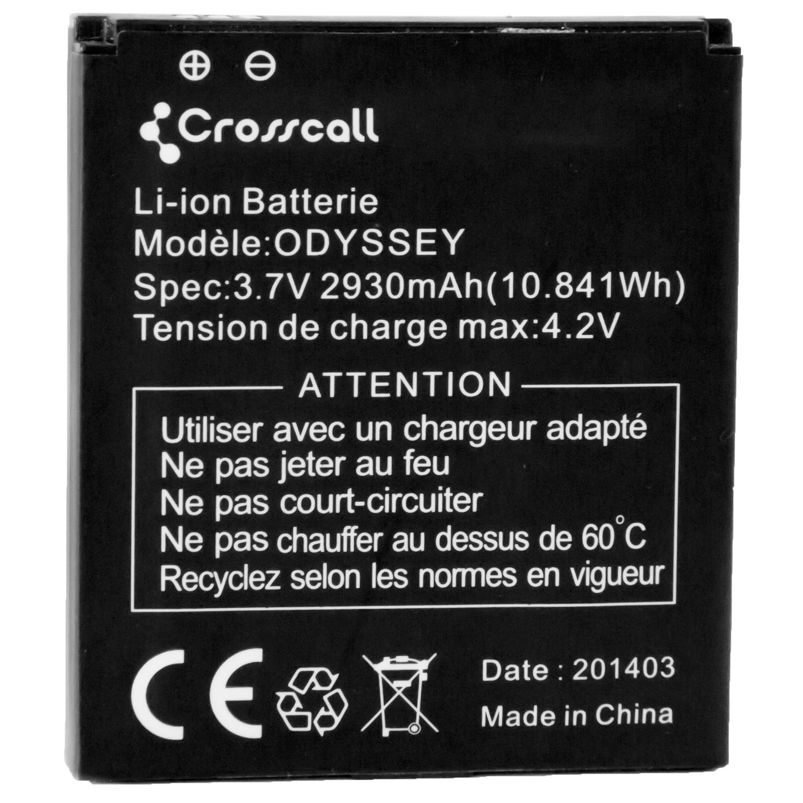 Crosscall Batterie pour Crosscall Odyssey+ Batterie téléphone