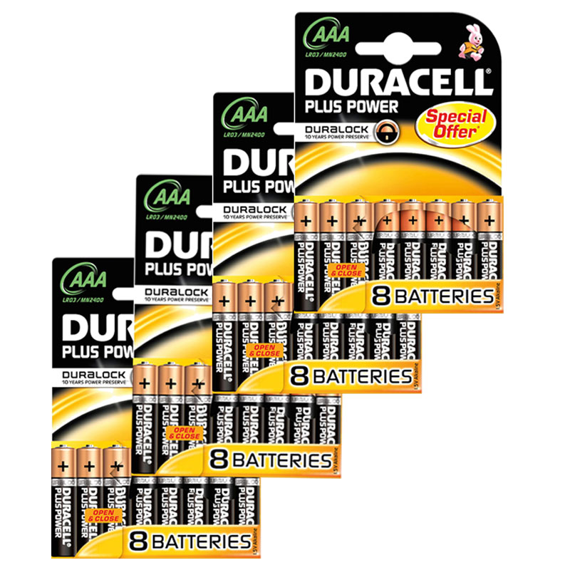Duracell Plus Power AAA (par 32) Pile & chargeur DURACELL sur