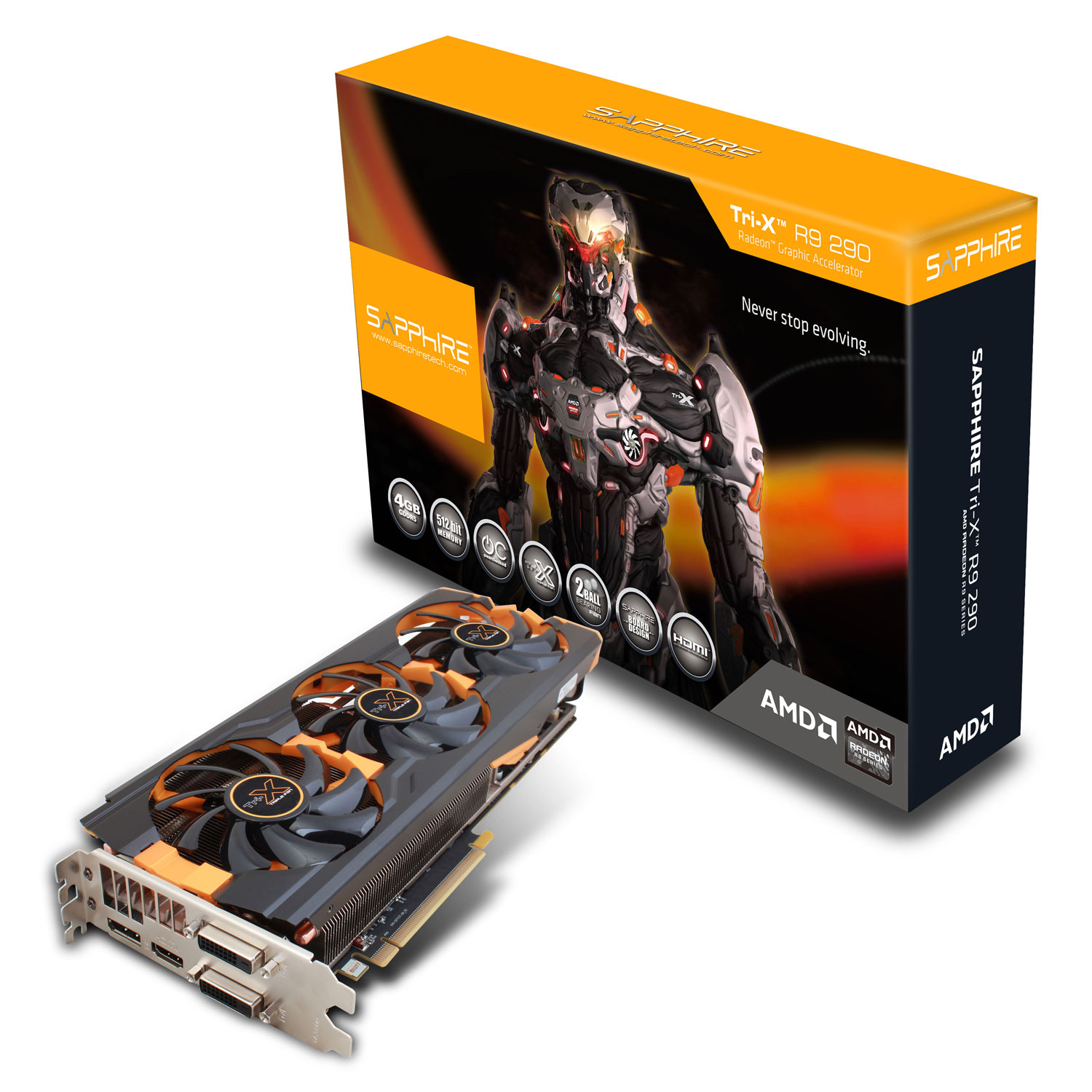 Sapphire Radeon R9 290 4G GDDR5 Tri-X OC (UEFI) - New Edition - Carte ...