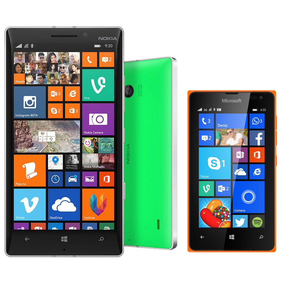 Nokia Lumia 930 Vert + Lumia 435 Dual SIM Orange - Mobile 