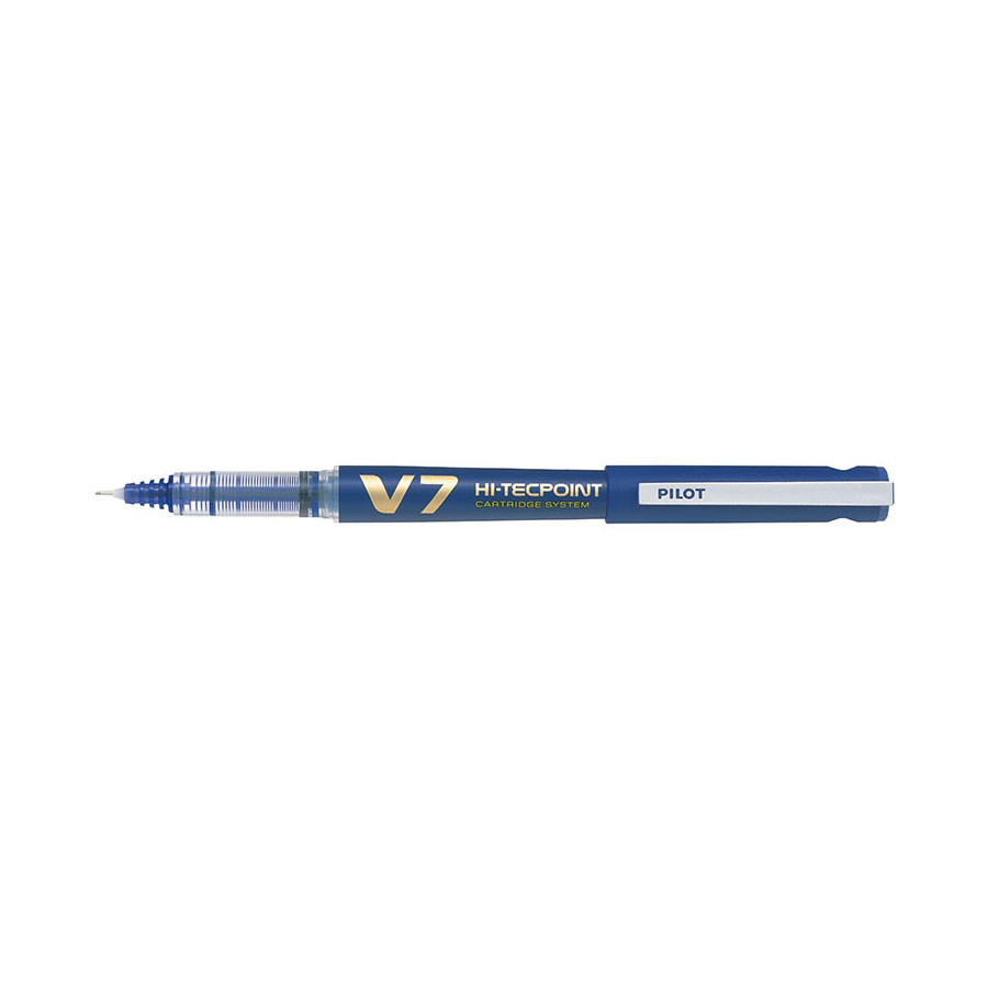 Stylo Roller Pilot Hi-TechPoint V7 - Rechargeable Encre Liquide Rouge - Pointe Moyenne 0.5mm
