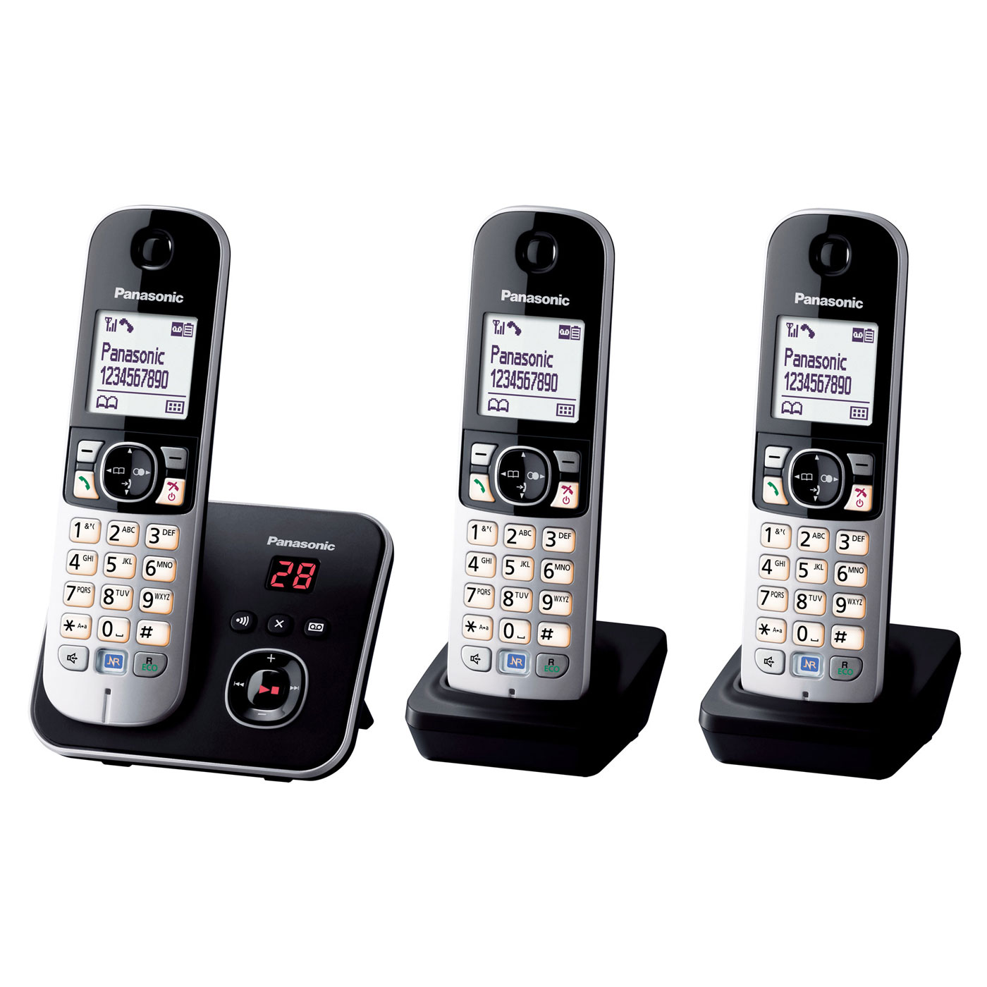 Panasonic KXTG6823FR Trio Noir Téléphone sans fil Panasonic sur