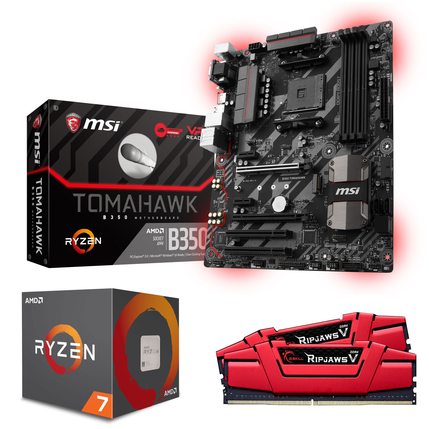 Kit Upgrade PC AMD Ryzen 7 1700 MSI B350 TOMAHAWK 16 Go ...