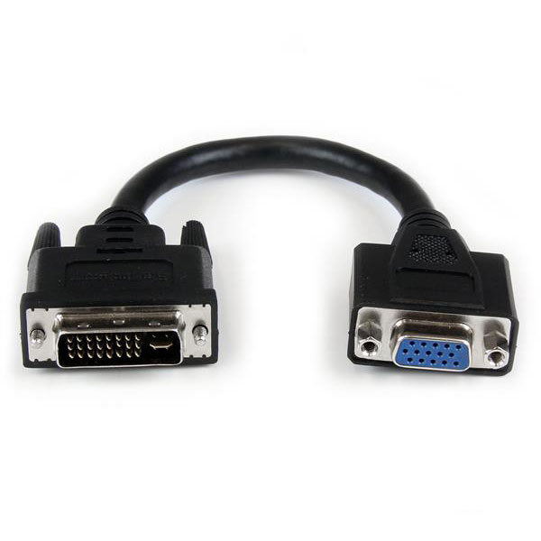 Adaptateur DVI vers VGA M/F de 20 cm Noir (DVIVGAMF8IN