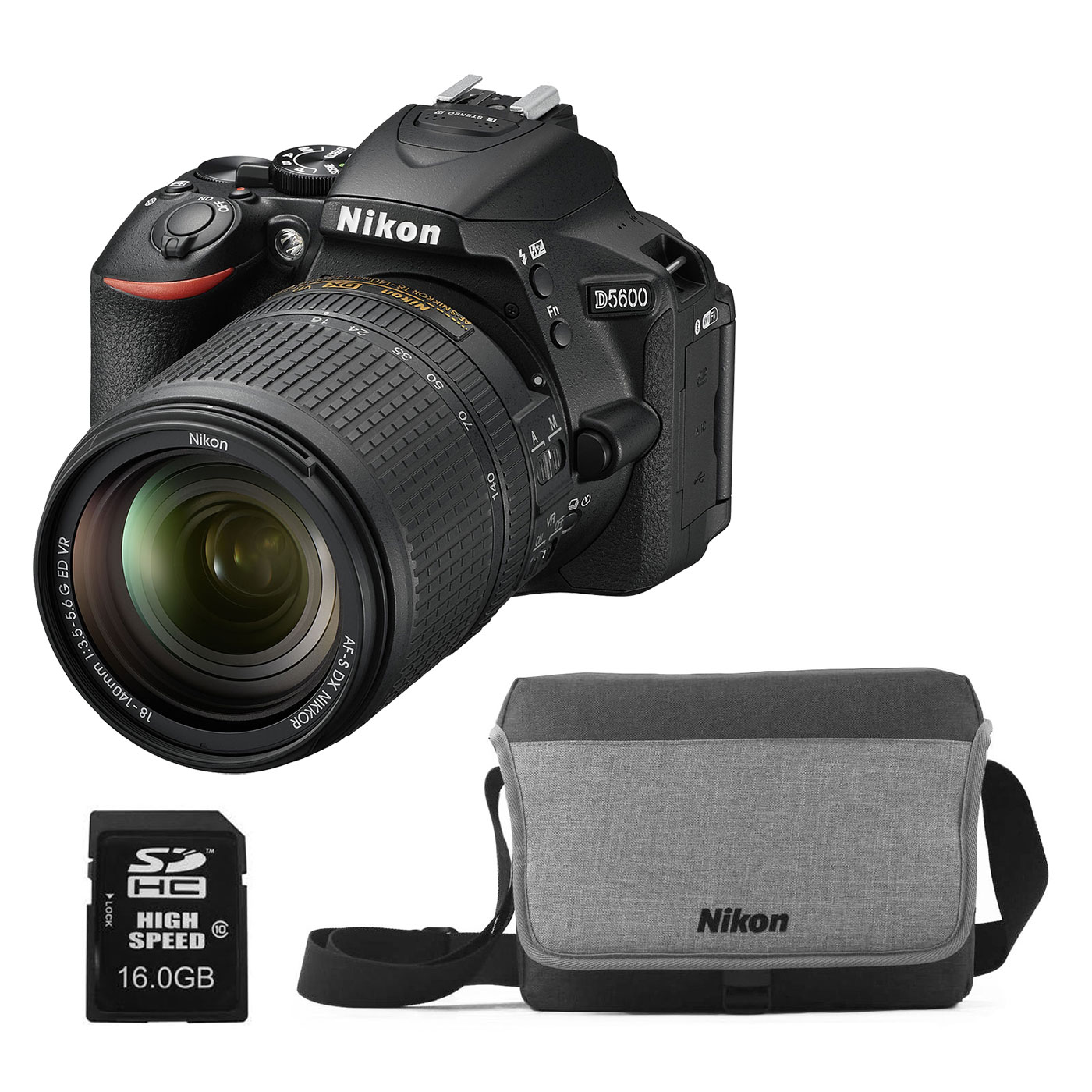 Nikon D5600 + AF-S DX NIKKOR 18-140 mm VR + Fourre-tout ...