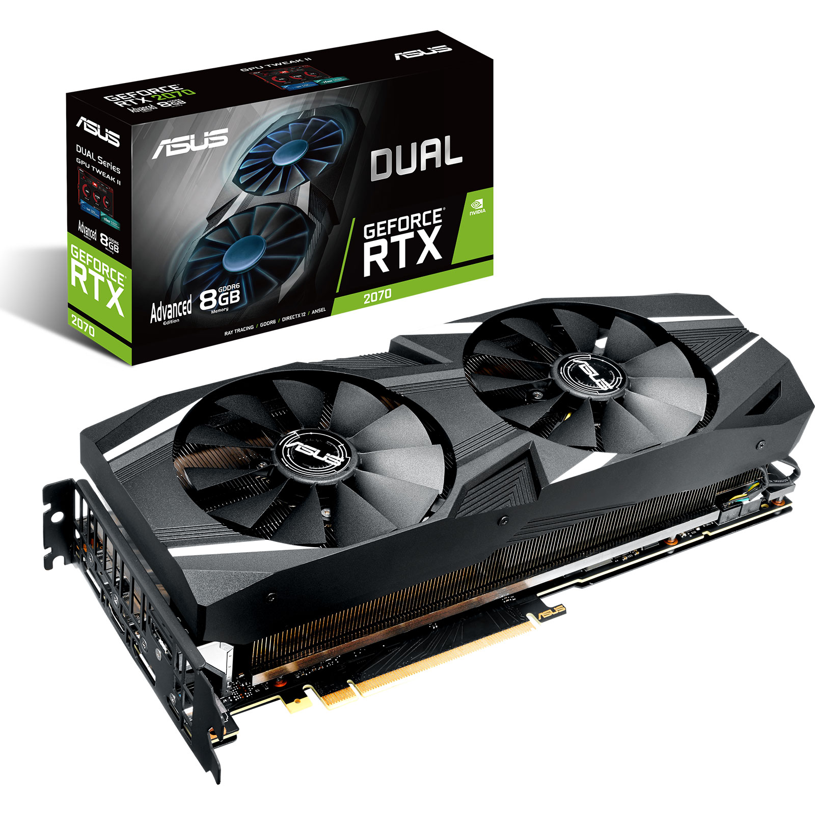 ASUS GeForce RTX 2070 - DUAL-RTX2070-8G (90YV0C84-M0NA00) - Achat Carte