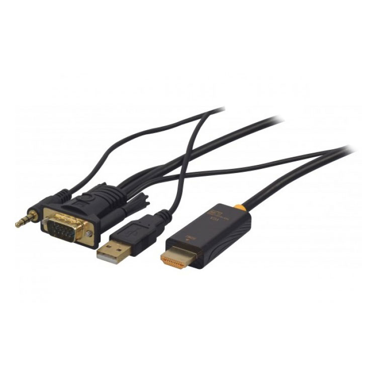 Câble convertisseur VGA vers HDMI + audio (N/A) Achat Câbles et