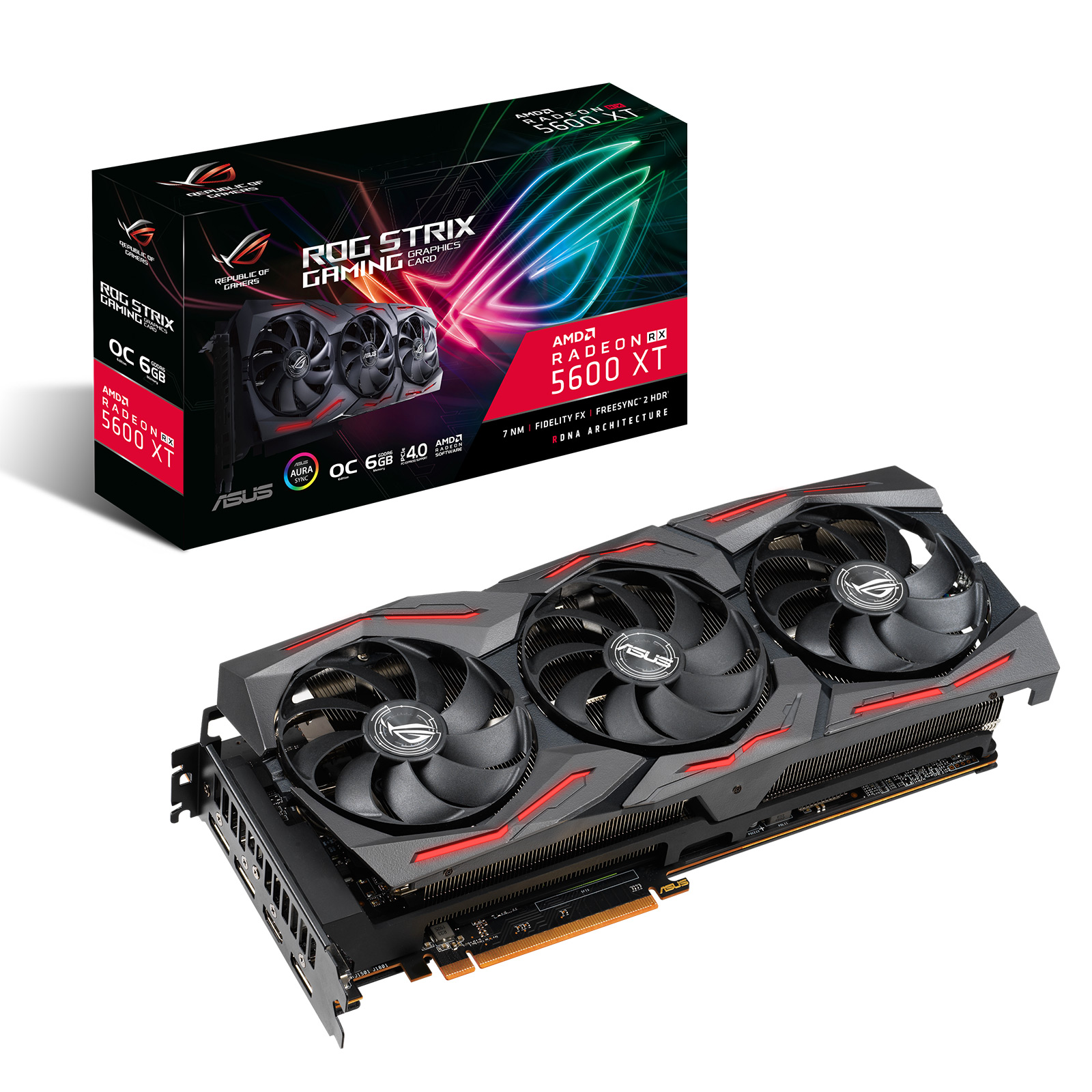 Asus Radeon Rx 5600 Xt Rog Strix Rx5600xt O6g Gaming 90yv0eb0 M0na00 Achat Carte Graphique