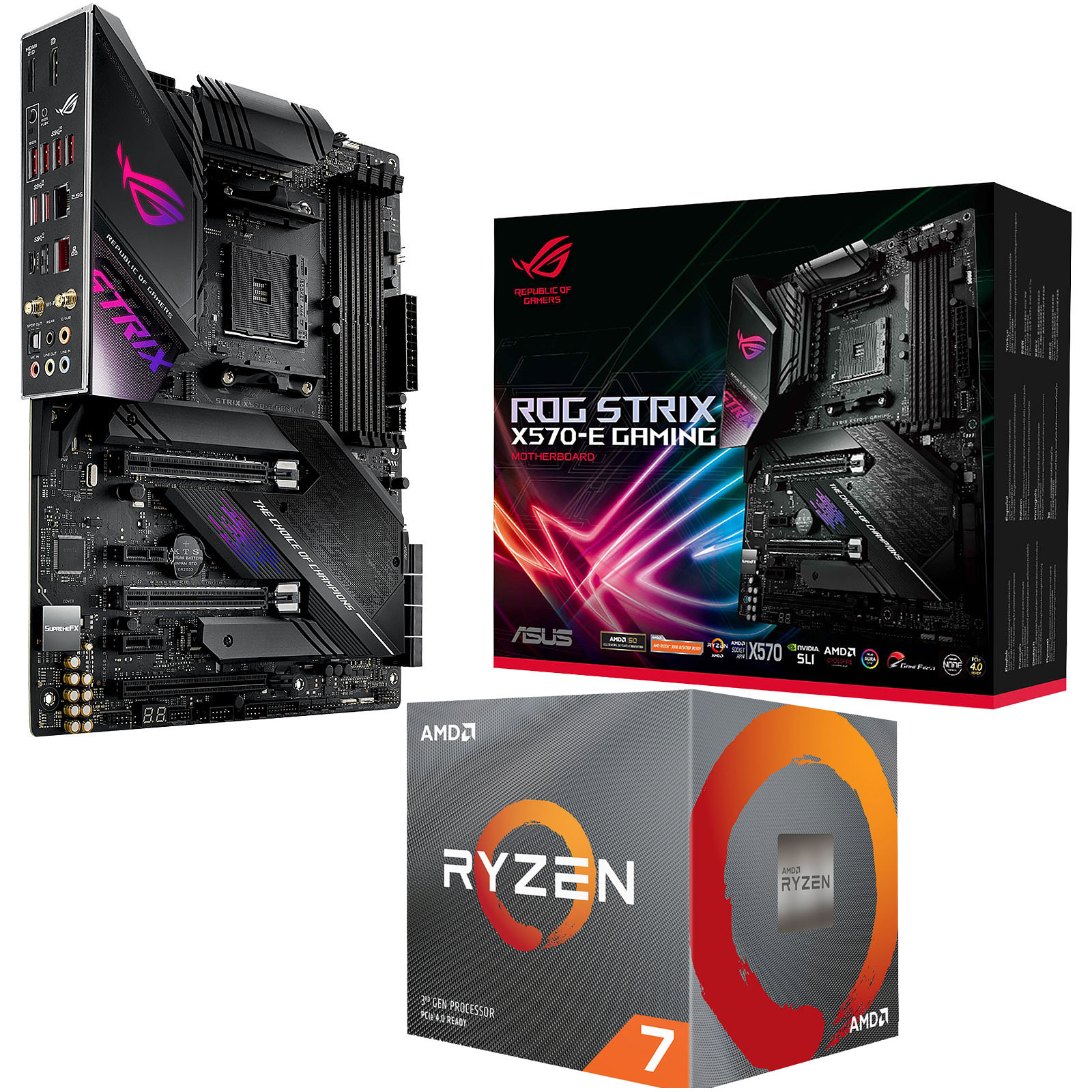 Kit Upgrade PC AMD Ryzen 7 3700X ASUS ROG STRIX X570-E ...