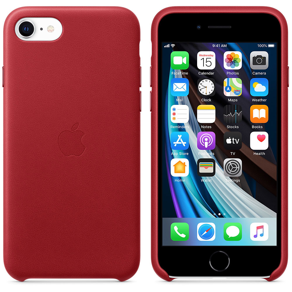 Apple Coque en cuir (PRODUCT)RED Apple iPhone SE (MXYL2ZM/A) Achat