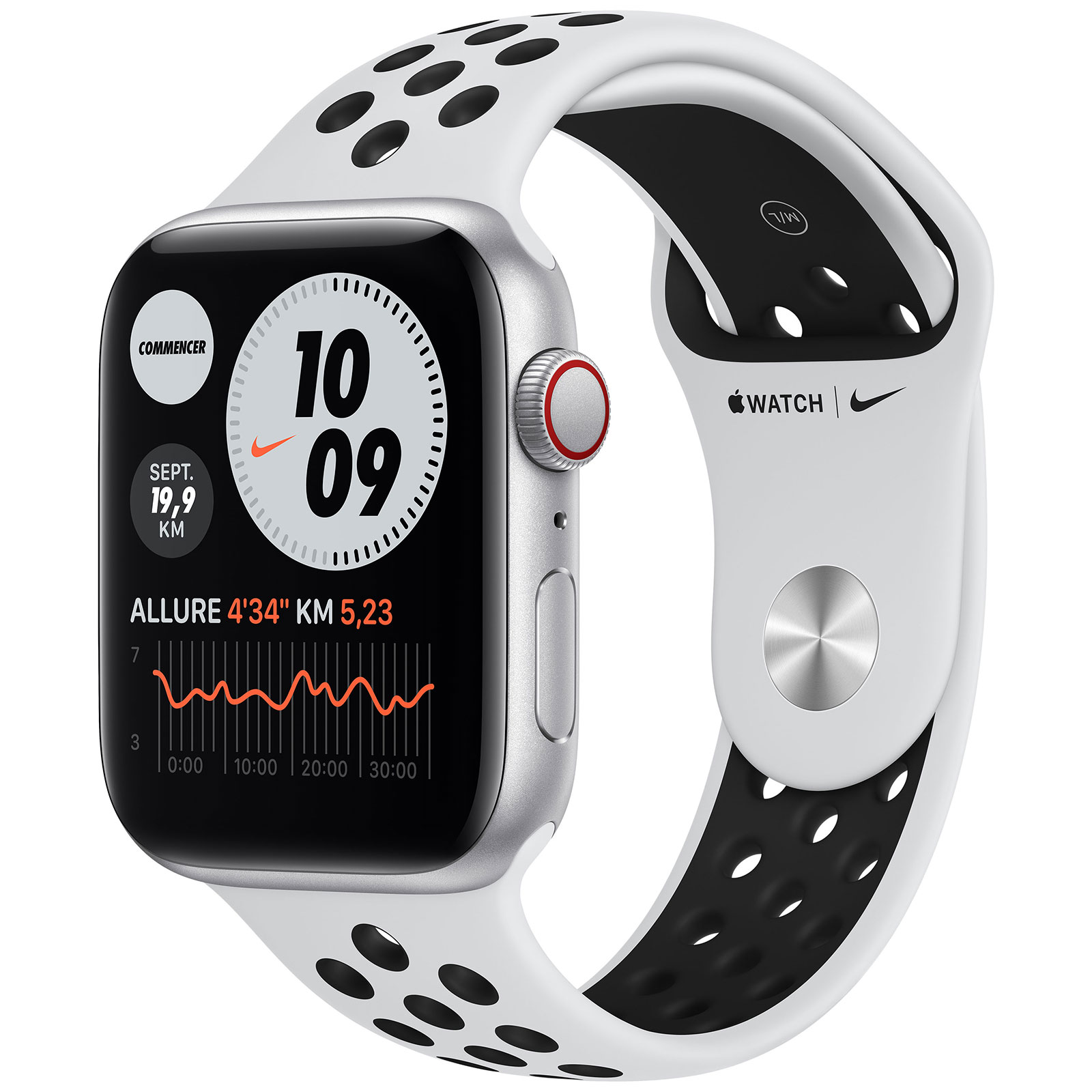 Apple Watch Nike SE GPS + Cellular Silver Aluminium Bracelet Sport Pure