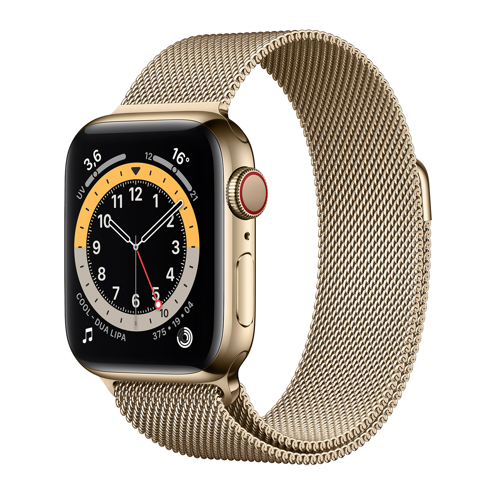 Apple Watch Series 6 GPS + Cellular Stainless steel Gold Bracelet
