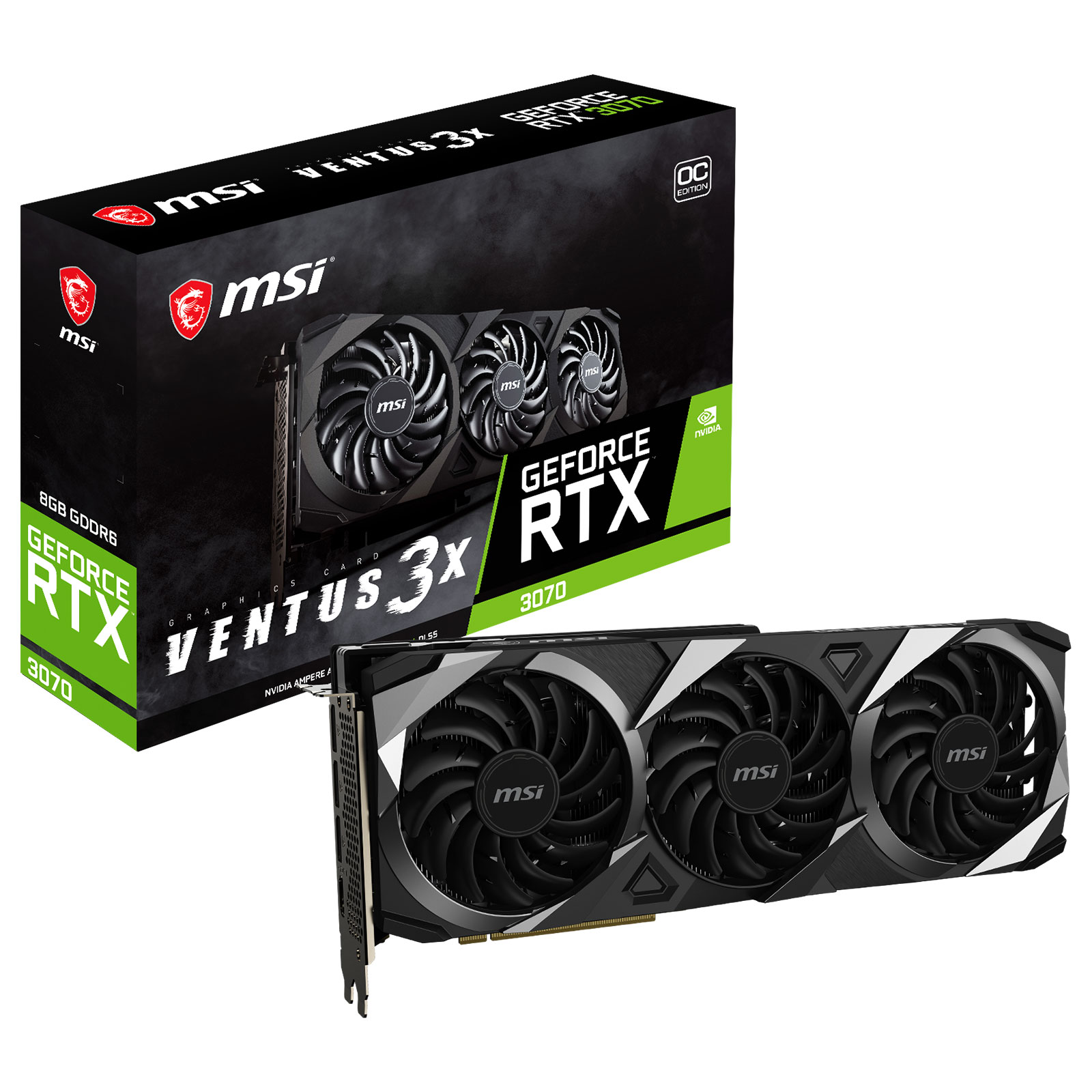 MSI GeForce RTX 3070 VENTUS 3X 8G OC LHR (GEFORCE RTX 3070 VENTUS 3X 8G ...