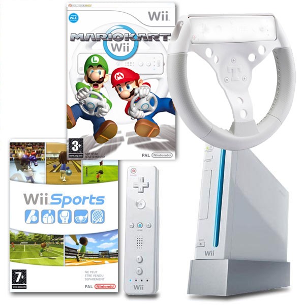 Nintendo Wii Pack Mario Kart Pour 4 Joueurs Nintendo Sur 8234