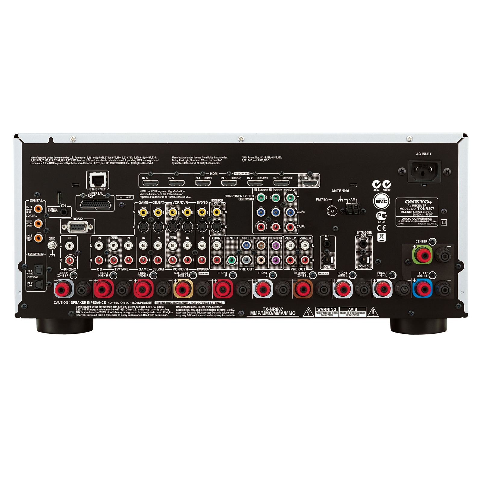 Onkyo TXNR807 Argent Ampli home cinéma Onkyo sur