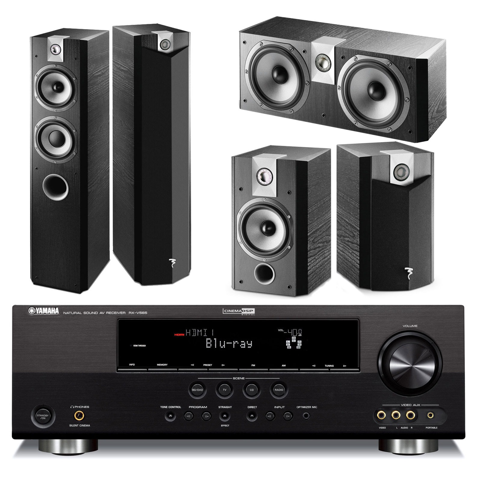 Yamaha RXV565 + Focal Chorus 716 V + CC 700 V + 705 V Ensemble home