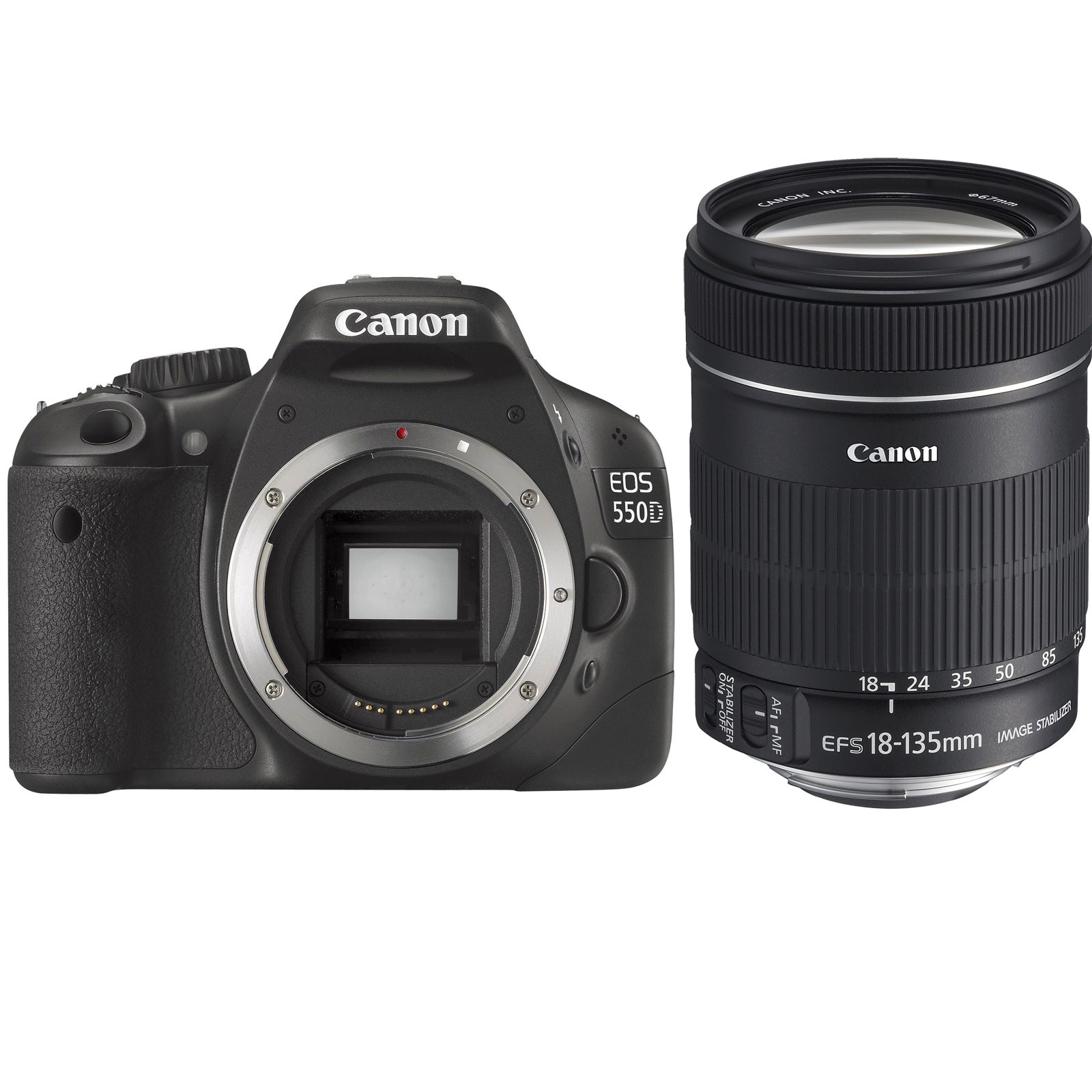  Canon  EOS 550D  Objectif  EF S 18 135 MM IS Appareil 