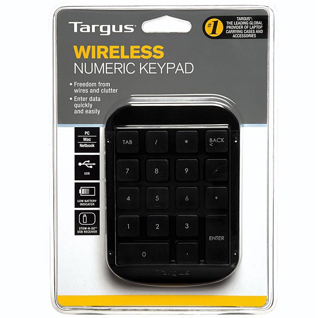 targus wireless numeric keypad how to connect