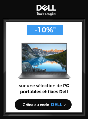 DELL : 10% de remise sur une sélection d'ordinateurs Dell, applicable avec le code "DELL". | J'en profite ›