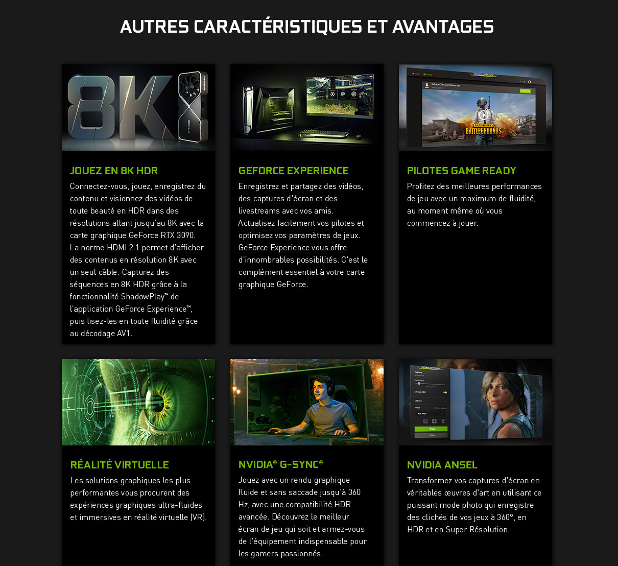 Autres caractéristiques & avantages