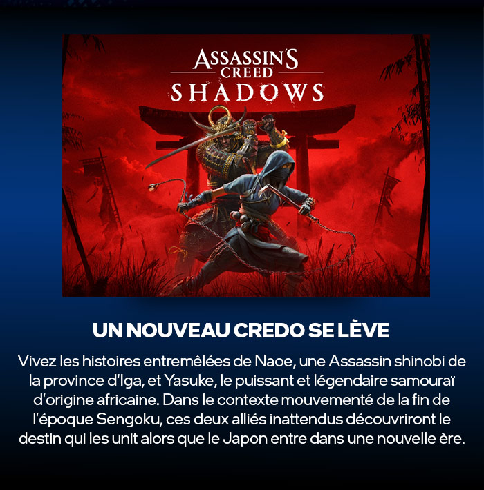 Recevez Assassin's Creed Shadows avec Intel Core