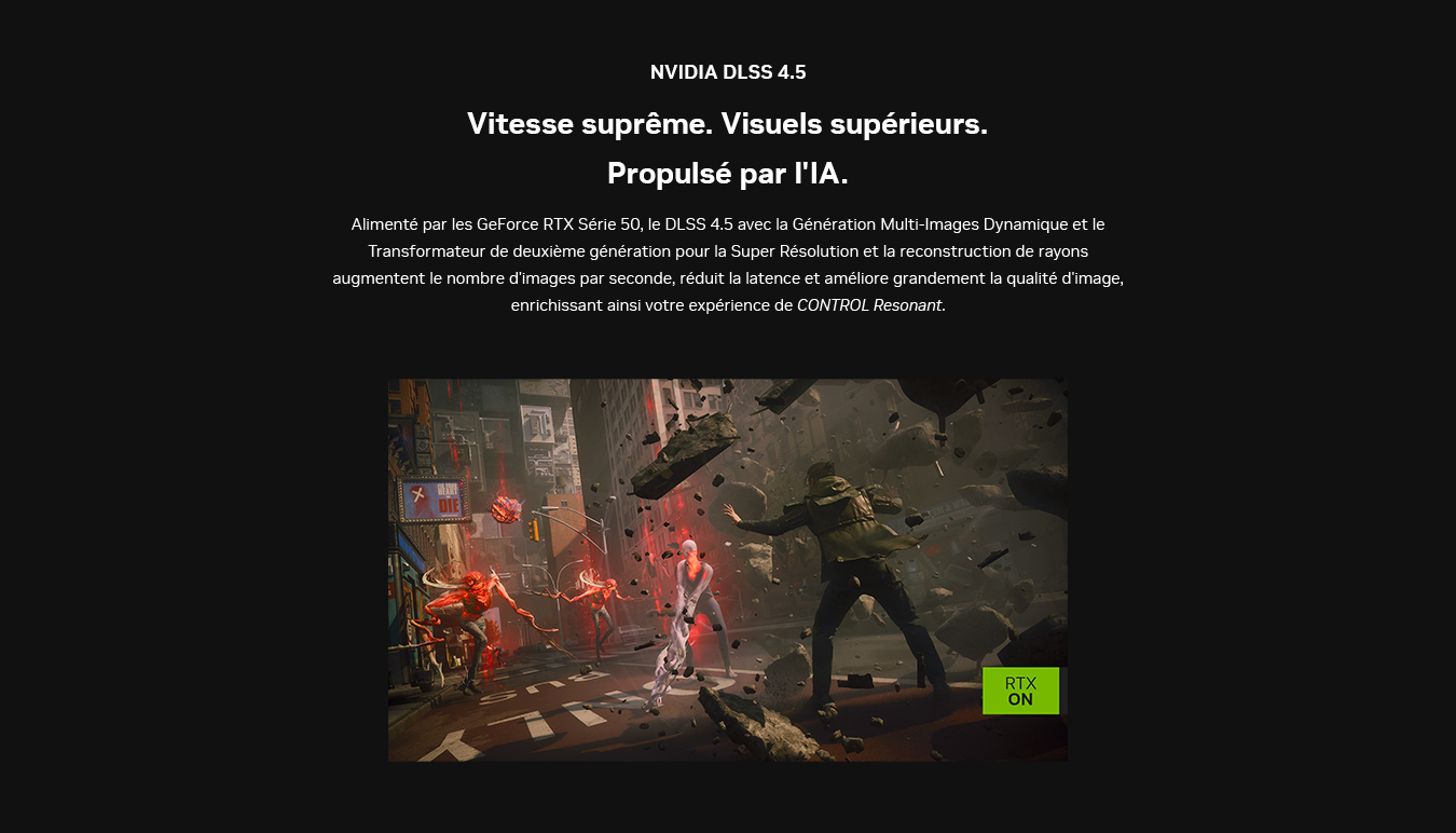 NVIDIA DLSS 4.5 : vitesse suprême et visuels supérieurs propulsés par l'IA.