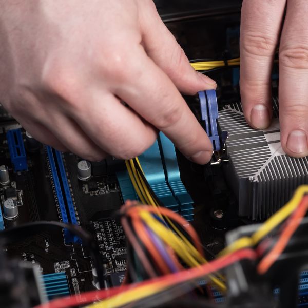 guide ventirad et alimentation dans un boitier pc