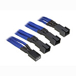 BitFenix Alchemy Blue - Câble d'alimentation gainé - 3 pins vers 3x 3 pins - 60 cm