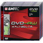 EMTEC DVD-RW 4.7 Go certifié 4x (pack de 5, boitier jewel)