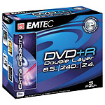 EMTEC DVD-R DL 8.5 Go certifié 8x (pack de 5, boitier standard)