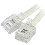Câble RJ11 mâle/mâle pour ligne ADSL 2+ (10 mètres) - (coloris beige)
