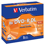 Verbatim DVD-R DL 8.5 Go 8x 215 min (par 5, boitier jewel)