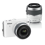 Nikon 1 J3 Kit Zoom avec Deux Objectifs Blanc