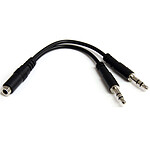StarTech.com Câble adaptateur Jack 3.5 mm à 4 broches vers 2x Jack 3.5 mm à 2 broches