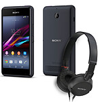 Sony Xperia E1 Noir + Sony MDR-ZX100 Noir