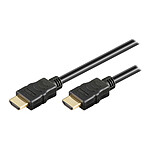 HDMI de alta velocidad con cable Ethernet negro de alta velocidad (1,8 metros)