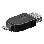Adaptador USB 2.0 tipo A hembra / micro tipo A macho rectangular