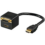 Câble HDMI mâle / HDMI femelle + DVI-D Dual Link femelle