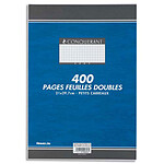 Conquerant 400 pages copies doubles petits carreaux 5 x 5 mm non perforées